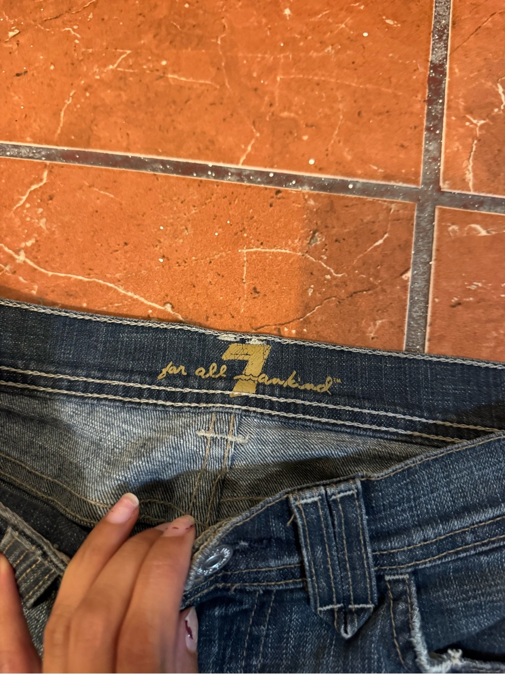 7 For All Mankind Women’s Dark Indigo Bootcut Jeans - Picture 4 of 11